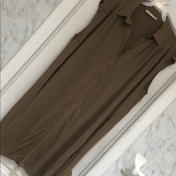 OVERSIZED OLIVE SIDE SLIT TUNIC TOP - Picture 7 of 7